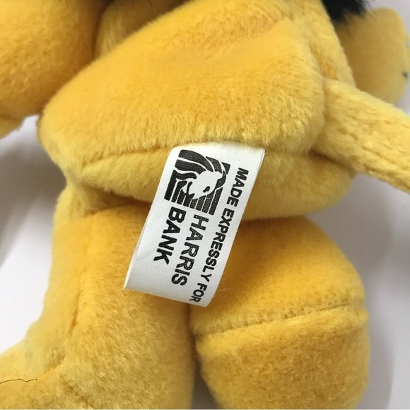 Little HUBERT the HARRIS BANK LION Glasses Bean Bag Stuffed Toy 1st Edition - Picture 6 of 10